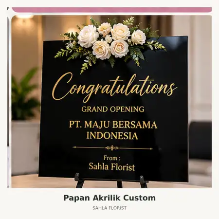 Papan Bunga Akrilik Gianyar